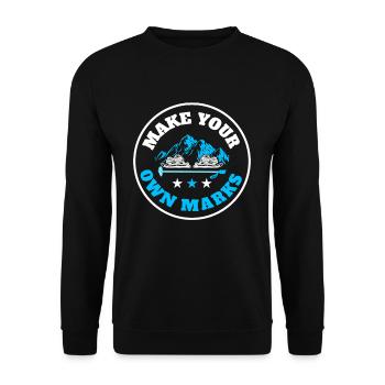 Snowshoe Winter Hiking Lovers Snowshoe Wa - Unisex Sweatshirt - black - Front - Alina (178cm) & Michal (187cm)