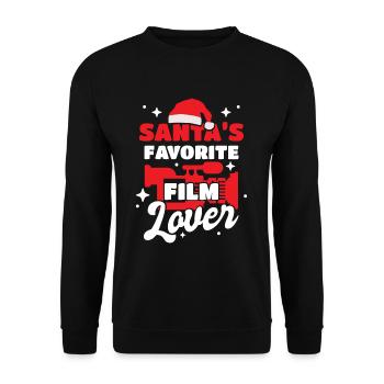 Lover Film lover Cinephile Cinematography - Unisex Sweatshirt - black - Front - Alina (178cm) & Michal (187cm)