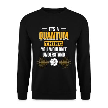 Quantum Computational Physics - Unisex Sweatshirt - black - Front - Alina (178cm) & Michal (187cm)