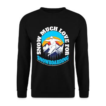 Snowboard Snowboarding Snowboarder - Unisex Sweatshirt - black - Front - Alina (178cm) & Michal (187cm)