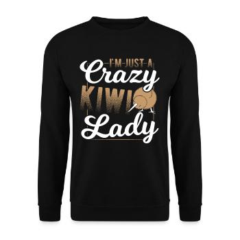 Bird Ornithologist New Zealand Bird Watching Rice - Unisex Sweatshirt - black - Front - Alina (178cm) & Michal (187cm)