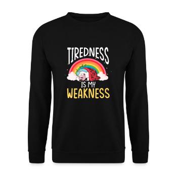 Ma faiblesse est-elle une licorne fatiguée - Sweat-shirt Unisexe - noir - Devant - Alina (178cm) & Michal (187cm)