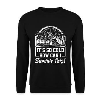 Überleben Bushcraft Survival Instructor - Unisex Pullover - Schwarz - Vorne - Alina (178cm) & Michal (187cm)