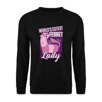 Ferret Weasel Pet Ghost Whisperer - Sweat-shirt Unisexe - noir - Devant - Alina (178cm) & Michal (187cm)