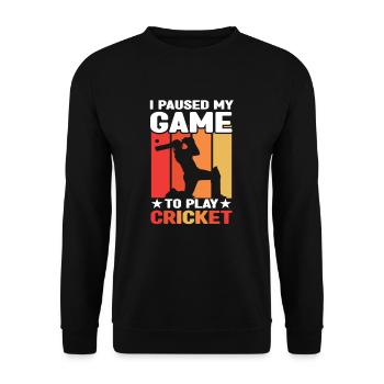 Lanceur de cricket - Sweat-shirt Unisexe - noir - Devant - Alina (178cm) & Michal (187cm)