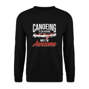 Canoeing River Rafting Canoe Kayaking Outdoor - Unisex Sweatshirt - black - Front - Alina (178cm) & Michal (187cm)