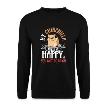 Chinchilla Zoology - Unisex Sweatshirt - black - Front - Alina (178cm) & Michal (187cm)