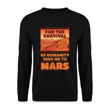 Astrologen Mars Weltraum Enthusiasten Wissenschaft - Unisex Pullover - Schwarz - Vorne - Alina (178cm) & Michal (187cm)