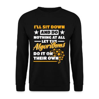 Algorithmen Computerprogrammierer Roboteringenieur - Unisex Pullover - Schwarz - Vorne - Alina (178cm) & Michal (187cm)