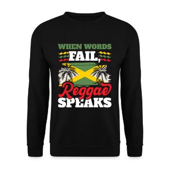 Jamaïcain Rastafari Punk Rap Rastafari Rastafarian - Sweat-shirt Unisexe - noir - Devant - Alina (178cm) & Michal (187cm)
