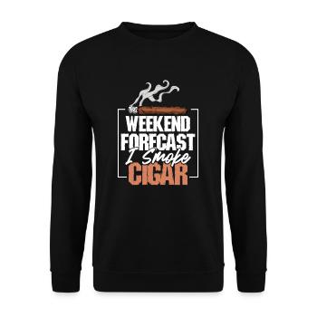 Smokers Tobacco Nicotine Smoking Cigarette Smoker - Unisex Sweatshirt - black - Front - Alina (178cm) & Michal (187cm)
