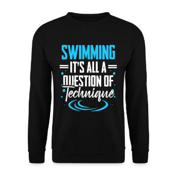 Nageurs Natation Natation - Sweat-shirt Unisexe - noir - Devant - Alina (178cm) & Michal (187cm)