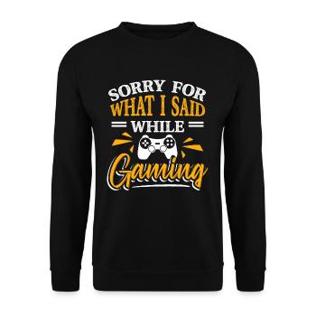 Computer Games Video Game Fans Gamer - Unisex Sweatshirt - black - Front - Alina (178cm) & Michal (187cm)