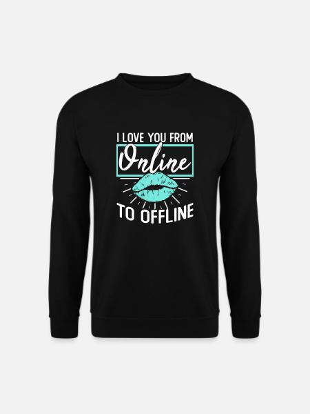 Langdistance par forlovelse - Unisex sweater - sort