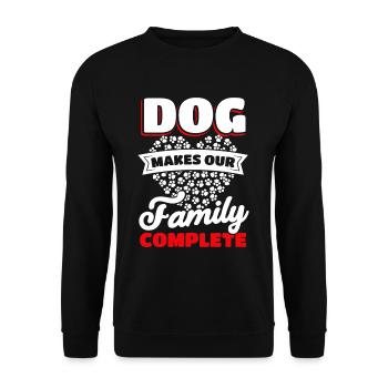 Familie Haustierbesitzer Welpe Hundeliebhaber - Unisex Pullover - Schwarz - Vorne - Alina (178cm) & Michal (187cm)