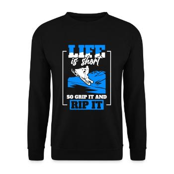Toboggan Amateurs de neige Motoneige - Sweat-shirt Unisexe - noir - Devant - Alina (178cm) & Michal (187cm)