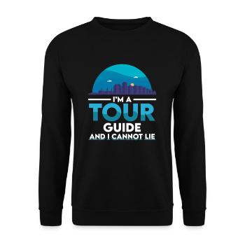 Guide touristique - Sweat-shirt Unisexe - noir - Devant - Alina (178cm) & Michal (187cm)