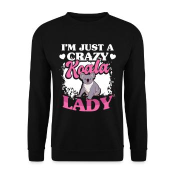 Koala Bär Australischer Zoo - Unisex Pullover - Schwarz - Vorne - Alina (178cm) & Michal (187cm)