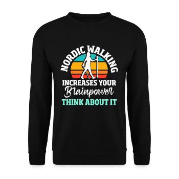 Course à pied Fitness Trekking en montagne Randonneurs - Sweat-shirt Unisexe - noir - Devant - Alina (178cm) & Michal (187cm)
