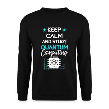 Quantencomputer Quantenmechanik - Unisex Pullover - Schwarz - Vorne - Alina (178cm) & Michal (187cm)
