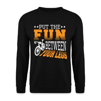 Pedal Riding Mountainbike Radfahrer - Unisex Pullover - Schwarz - Vorne - Alina (178cm) & Michal (187cm)