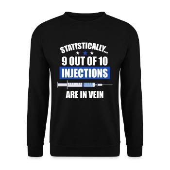 Gesundheitspersonal Patient im häuslichen Bereich - Unisex Pullover - Schwarz - Vorne - Alina (178cm) & Michal (187cm)