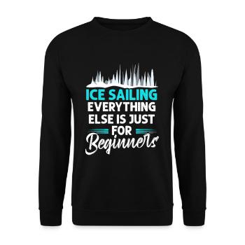 Yachting à voile sur glace - Sweat-shirt Unisexe - noir - Devant - Alina (178cm) & Michal (187cm)