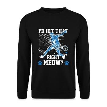 Tennisplatz Kätzchen Haustier Katze - Unisex Pullover - Schwarz - Vorne - Alina (178cm) & Michal (187cm)