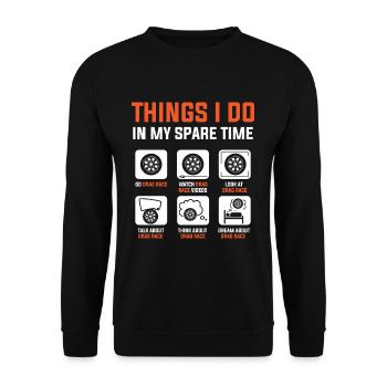 Car mechanic athletes car lovers - Unisex Sweatshirt - black - Front - Alina (178cm) & Michal (187cm)
