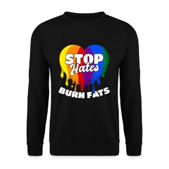 LGBT Pride Fitness - Unisex Sweatshirt - black - Front - Alina (178cm) & Michal (187cm)