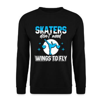 Figure Skating Ice Skaters - Unisex Sweatshirt - black - Front - Alina (178cm) & Michal (187cm)