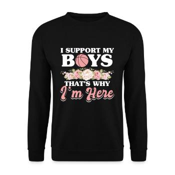 Baseball Mama Proud Mom - Unisex Sweatshirt - black - Front - Alina (178cm) & Michal (187cm)