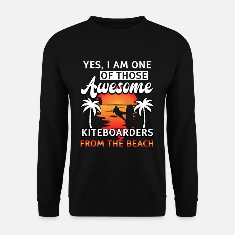 Surf Beach Kiteboarder Kitesurfer - Sweat-shirt Unisexe - noir