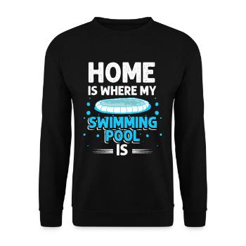 Schwimmer Sport Schwimmen - Unisex Pullover - Schwarz - Vorne - Alina (178cm) & Michal (187cm)