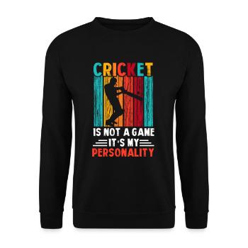 Cricket Ball Game - Unisex Sweatshirt - black - Front - Alina (178cm) & Michal (187cm)