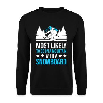 Snowboard Skifahren Snowboarder - Unisex Pullover - Schwarz - Vorne - Alina (178cm) & Michal (187cm)
