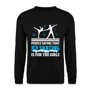 Speed skating - Unisex Sweatshirt - black - Front - Alina (178cm) & Michal (187cm)