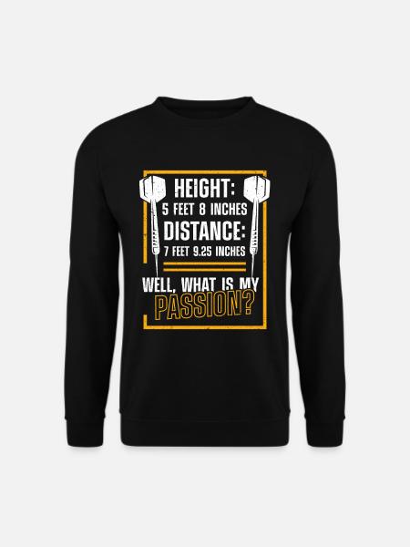 Darts Dartscheibe Dartspieler - Unisex Pullover - Schwarz