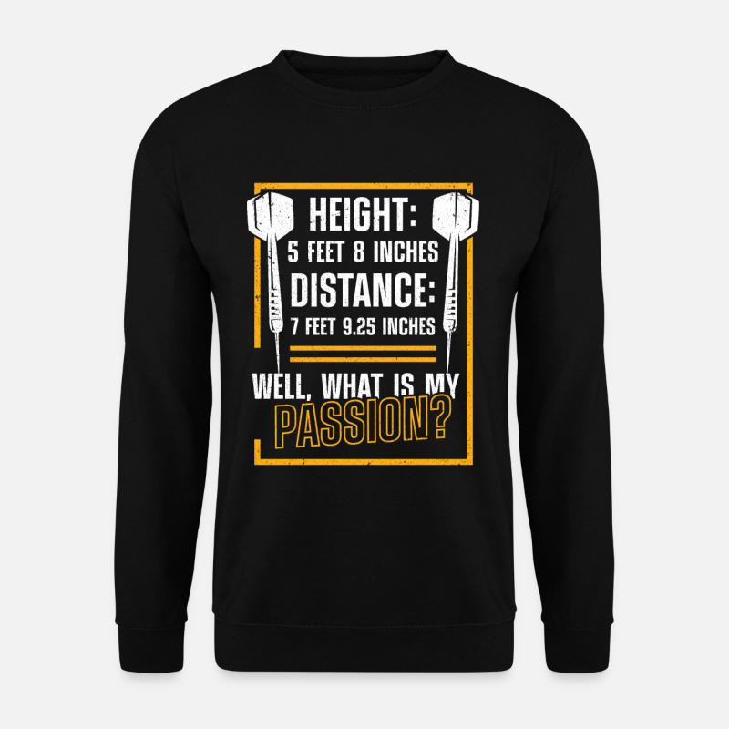 Darts Dartscheibe Dartspieler - Unisex Pullover - Schwarz