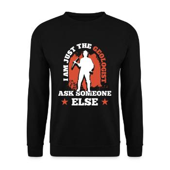 Geologe Gestein - Unisex Pullover - Schwarz - Vorne - Alina (178cm) & Michal (187cm)