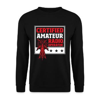 Certified amateur Radio amateur - Unisex Sweatshirt - black - Front - Alina (178cm) & Michal (187cm)