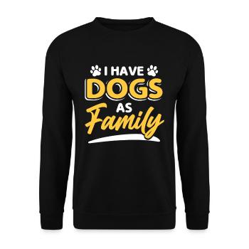 Family Dog Dog Owners - Unisex Sweatshirt - black - Front - Alina (178cm) & Michal (187cm)