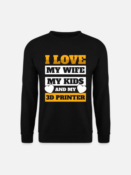 3D printing machine 3D printer - Unisex Sweatshirt - black