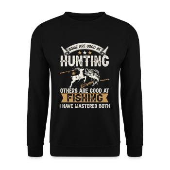 et chasse à l’arc chasse aux bois de pêche - Sweat-shirt Unisexe - noir - Devant - Alina (178cm) & Michal (187cm)