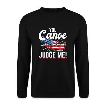 Drapeau Canoë Canoë extérieur Kayak - Sweat-shirt Unisexe - noir - Devant - Alina (178cm) & Michal (187cm)
