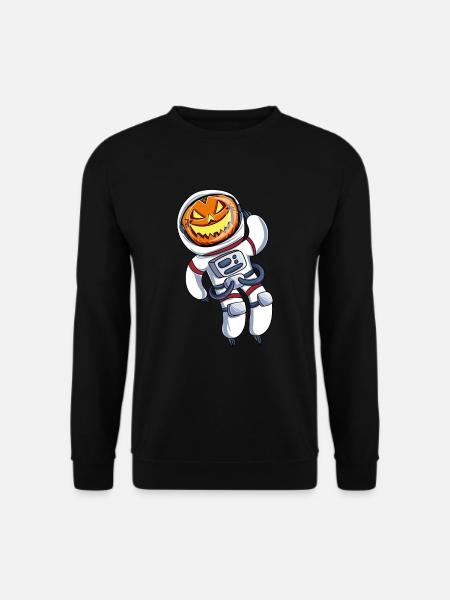 Astronaut Pumpkin Head - Unisex Sweatshirt - black