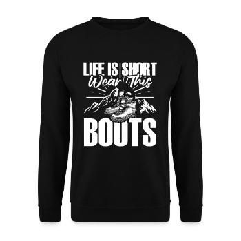 Hiking Hiking Shoes Hike - Unisex Sweatshirt - black - Front - Alina (178cm) & Michal (187cm)