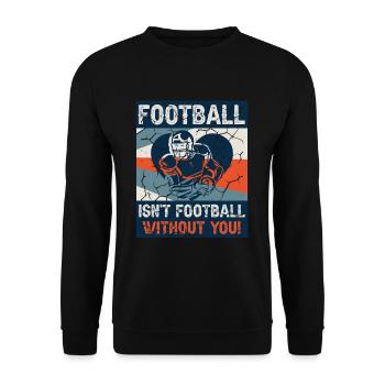 Amateurs de jeux de terrain de jeu de balle de jour - Sweat-shirt Unisexe - noir - Devant - Alina (178cm) & Michal (187cm)