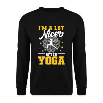 Meditation Zen Mindfulness Exercises Yogini - Unisex Sweatshirt - black - Front - Alina (178cm) & Michal (187cm)