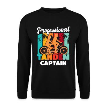 Cycling Professional Tandem Captain - Unisex Sweatshirt - black - Front - Alina (178cm) & Michal (187cm)
